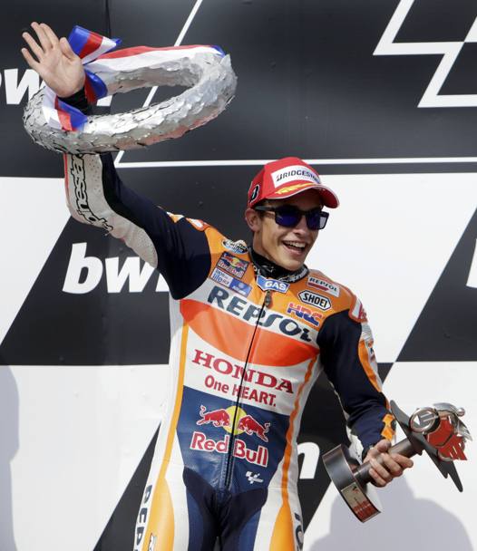 Marquez prosegue la sua difficile rincorsa alla vetta:  a -52 dalla coppia Rossi-Lorenzo. Reuters